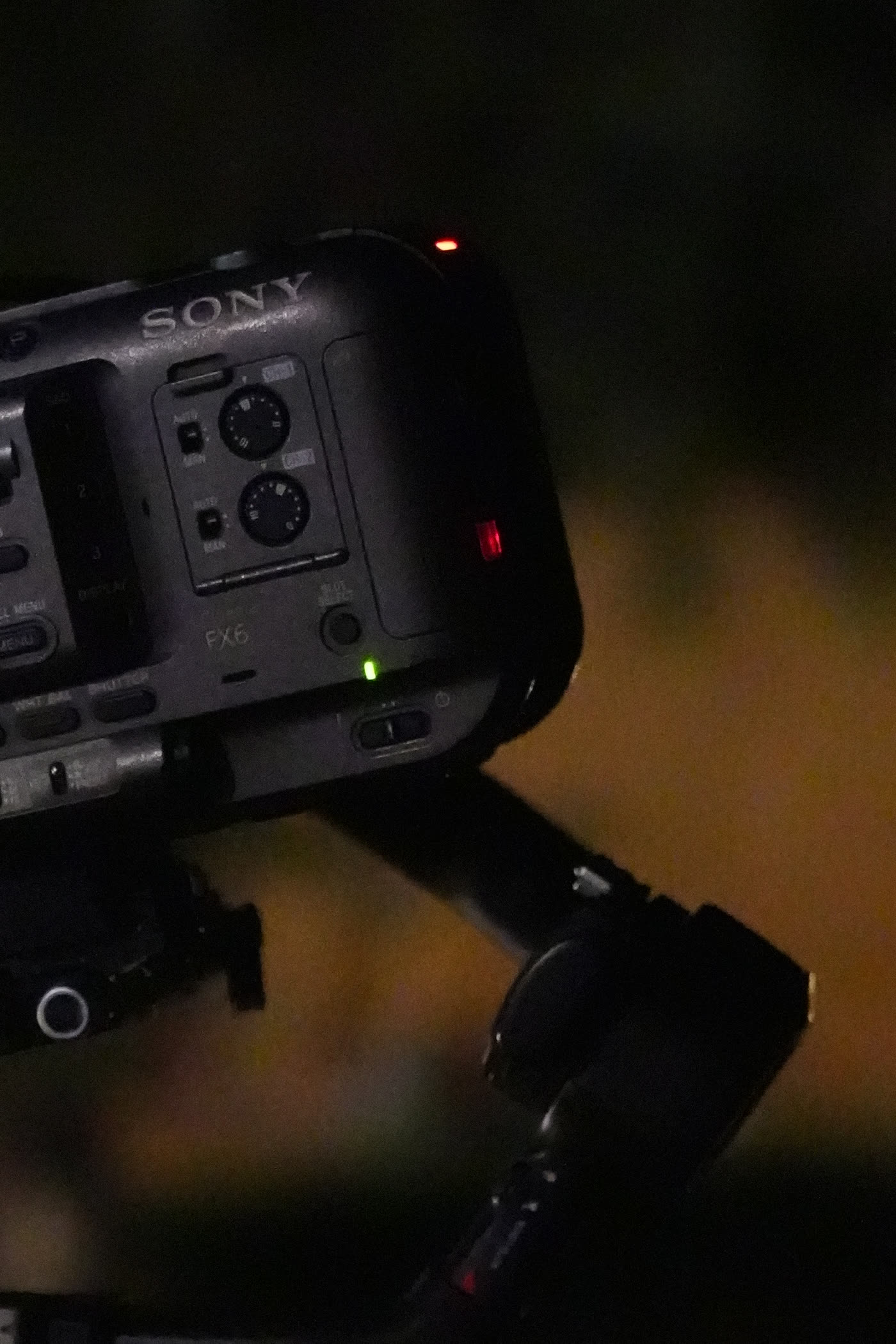 Sony FX6 rigged on a gimbal during a Heero Agency night shoot