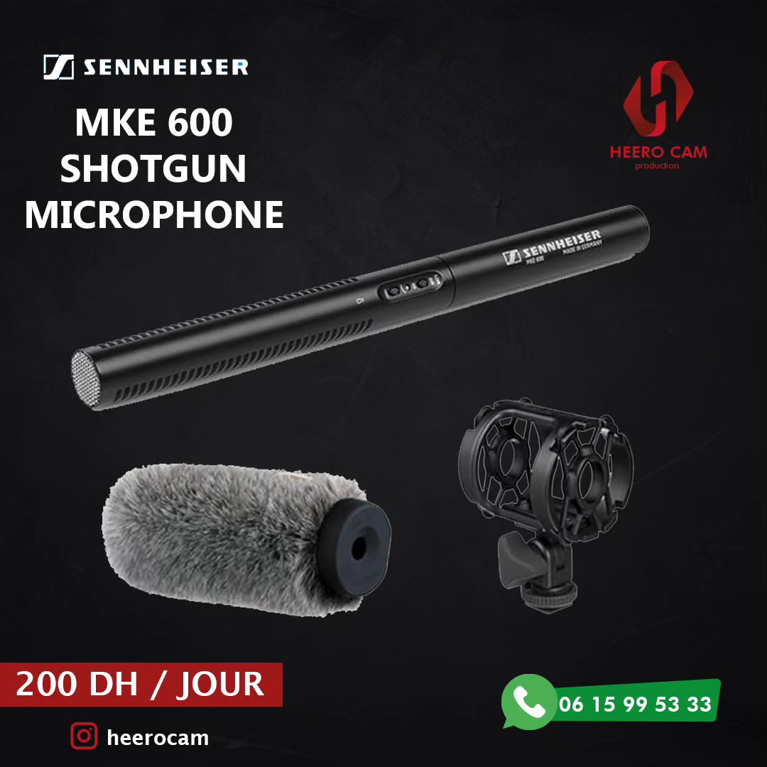 Sennheiser MKE 600 Shotgun Mic — location Heero Cam